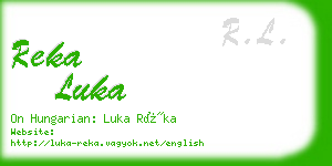 reka luka business card